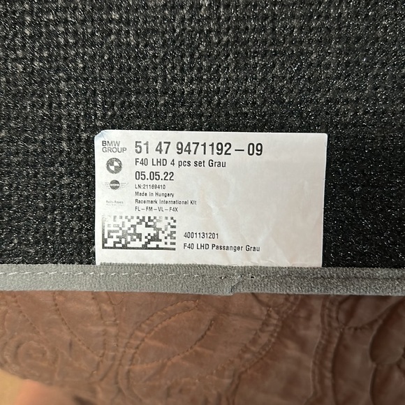 BMW f40 228i new 4 pc floor mats - Picture 3 of 3